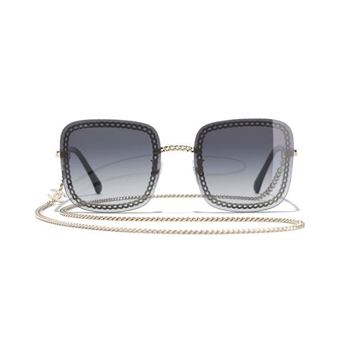 CHANEL Sunglasses: Square Sunglasses, metal 4244 — 